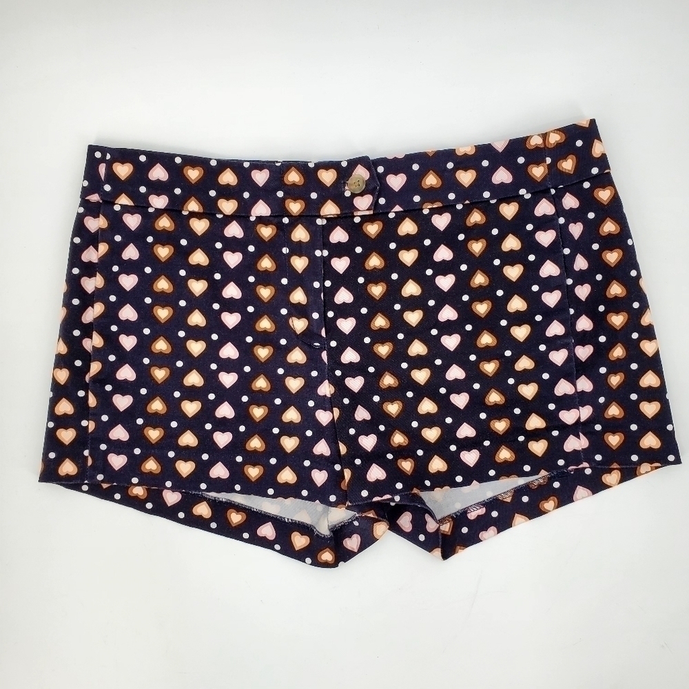 J.Crew Women's Navy Blue Heart Print Shorts